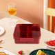 thumbnail image 5 of Organizadores de armario y almacenamiento Bandeja de plástico dividida para servir con tapas Bandeja para refrigerios y frutas Almacenamiento de alimentos Caja de almacenamiento para almuerzos Bandeja, 5 of 6