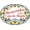 Yellow-Blue Border, variant on Oktoberfest Haus "Bienvenidos a La Casa de Abuela" Spanish Door Sign 11x8 inches Ceramic - Blue Motif