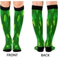 thumbnail image 2 of GZHJMY 2 Pair St.Patrick's Day Clover 20-30mmHg Compression Socks for Women Men, Knee High Stockings for Athletic Sports,Running,Travel, 2 of 7