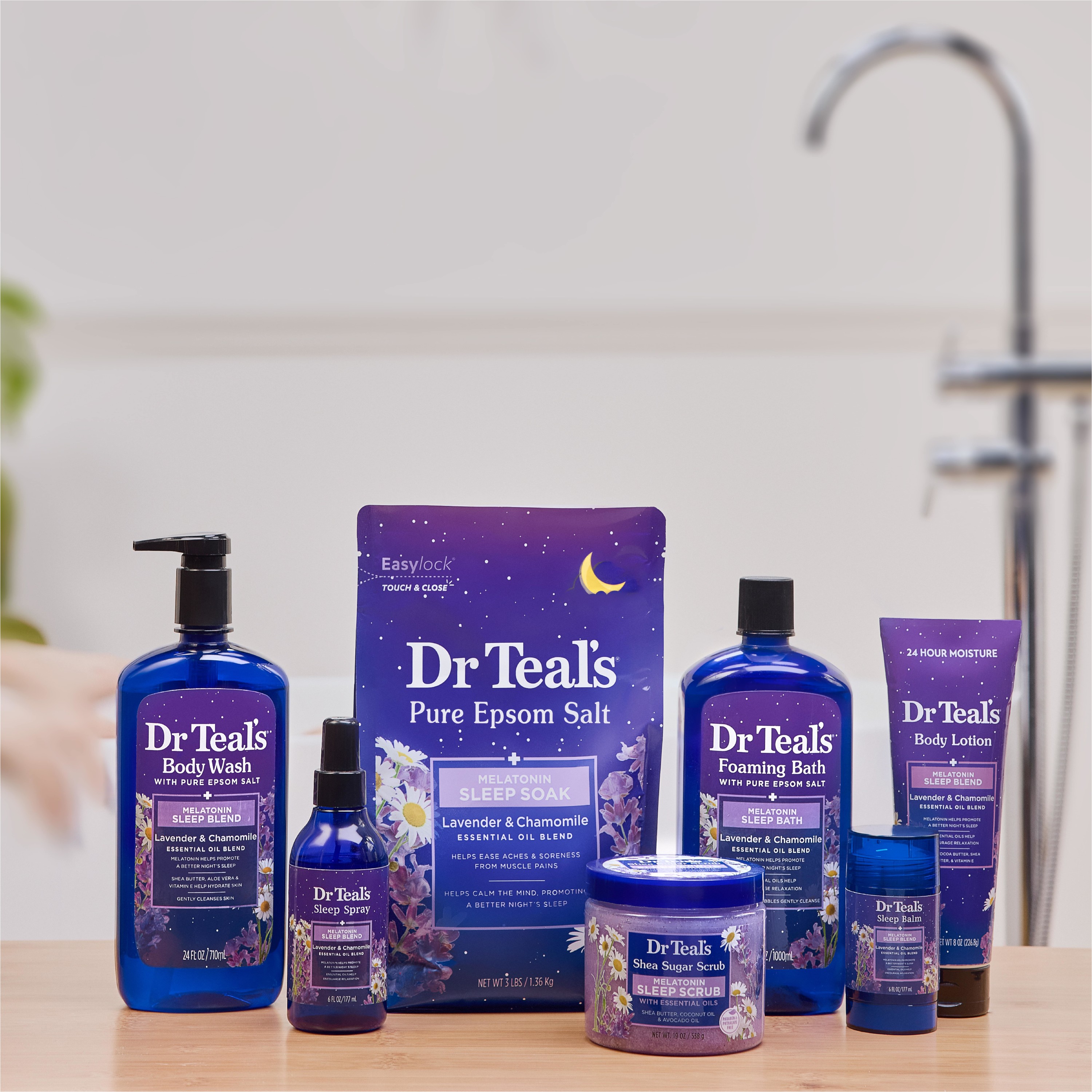 Dr Teal's Sleep Body Wash with Melatonin, Lavender & Chamomile & Essential Oil Blend, 24 fl oz - image 8 of 10