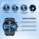 thumbnail image 2 of Reloj Pulsera Hombre Impermeable Relojes Cuarzo Acero Fecha Xtellar negro, 2 of 3