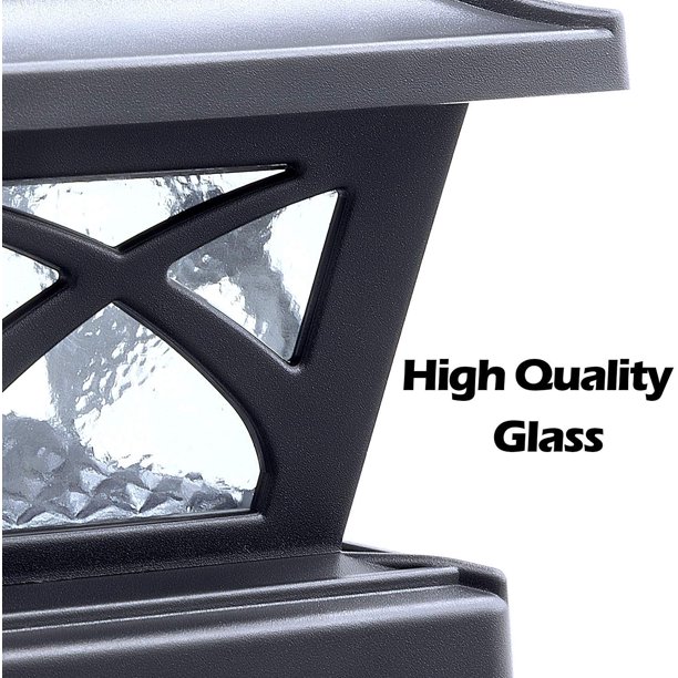 Luz solar para exteriores, luces solares para tapa de poste, 2 modos, lámpara LED impermeable para cerca de jardín, Patio, 4x4, 5x5, 6x6 pulgadas, poste de madera, paquete de 2 ShuxiuWang 8390612245671