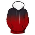 thumbnail image 6 of Dagegui Sweatshirts for Men Lightweight Running Athletic Tops Long Sleeve Hooded Pullover Trendy Gradient Color Hoodies with Pocket Red M, 6 of 6