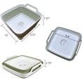 thumbnail image 3 of UYGDUY-9L (2.4Gal) Dish Basin Collapsible with Drain Plug , Space Saveing Kitchen Storage Tray Dish Wash Basin, Portable Dish Tub, Foldable Dishpan for Camping ,RV,Green, 3 of 4