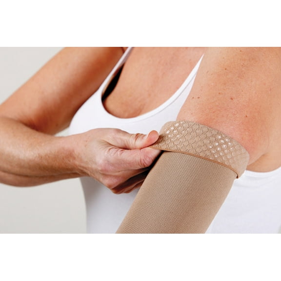 Jobst Bella-Lite 20-30 mmHg Lymphedema Compression Armsleeve w/Band Beige Large Long