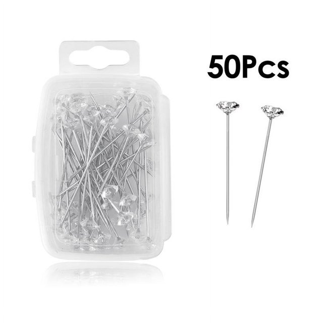 Alfileres de costura de 100/50 piezas, herramientas de retales de bordado, aguja de posicionamiento, alfileres de botón de Metal fijo, accesorios de costura DIY