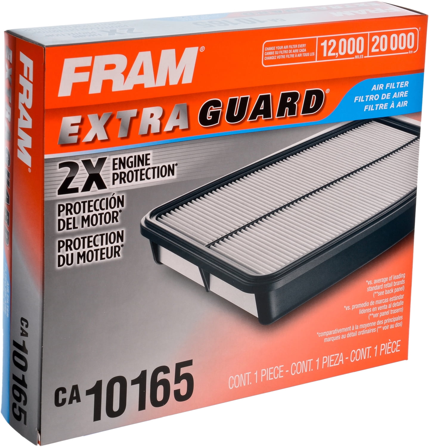 FRAM Extra Guard Air Filter, CA10165 for Select Honda Vehicles Fits select: 2006-2011 HONDA CIVIC