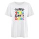 thumbnail image 4 of Camiseta de Profesor de Mujeres, 100 Días Feliz de la Escuela Imprimir Carta de Manga Corta para el Uso Casual Y de Fiesta, la Enseñanza Tee de Moda Temática, 4 of 4