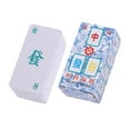 thumbnail image 2 of Mahjong de azul y blanca, Mini Mahjong de viaje, Mahjong chino tradicional, Mahjong chino duradero para suministros de juegos de fiesta en Baoblaze viaje mahjong, 2 of 8