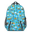 thumbnail image 3 of Excavator and Tree Blue Pattern Cute School Backpack Bag with Padded Back and Adjustable Shoulder Straps 16.9 X 12.6 X 5.9 Inches, 3 of 5