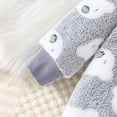 thumbnail image 7 of CUZIBR Girls Fall Outfit Christmas Romper Lovely Animal Print Winter Fuzzy Thick Thermal Bodysuit Long Sleeve Zip Up Hoodies Jumpsuit Soft Comfortable Casual Dailywear,Grey,9-12 Months, 7 of 7