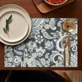 thumbnail image 4 of Set of 6 Paisley Placemats, Flax Linen Table Mats Featuring Vintage Floral and Decorative Mandala Patterns, Heat Resistant and Wrinkle Free, 4 of 5