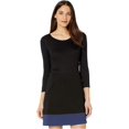 thumbnail image 2 of Nicole Miller Artelier BLACK/NAVY Ponte Scoop Neck Dress, US 2X, 2 of 6