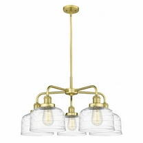 Innovations Lighting - Bell - 5 Light Stem Hung Chandelier In Art Deco