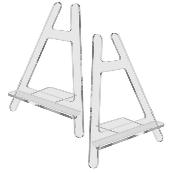 RENACLIPY Easel Tabletop Display Holder Acrylic 2Pcs
