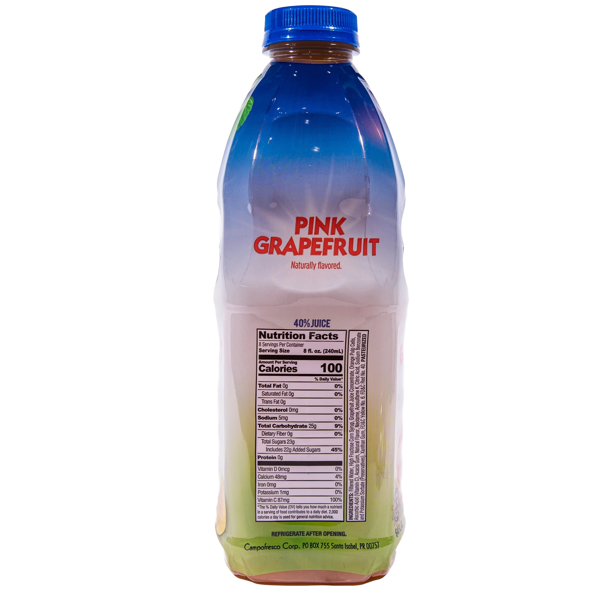 Lotus Pink Grapefruit Naturally Juice, 100% Vitamin C,Plastic Bottle 64 fl oz