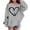 Z6-Grey, variant on YUEHUA Girls Valentines Day Shirt Cute Heart Print Hoodies Oversized Long Sleeve Sweater Valentine Trendy Preppy Outfit Clothes, Size 5-6 Years