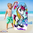 thumbnail image 4 of PMU 33 Inch Unicorn Printed Bodyboard - Lightweight Wrist Leash Slick Bottom Boogie Board for Beach, Sea & Pool - Surfing Board for Kids, Teens & Adults Wave Conditions Pkg/1, 4 of 9
