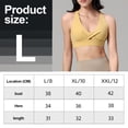 thumbnail image 2 of Ropa interior deportiva para mujer, con almohadillas cruzadas para entrenamiento, yoga, color amarillo, 2 of 6