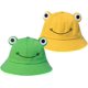 thumbnail image 1 of piezas de sombrero de verano de algodón de rana, sombrero de adulto Bob de rana, sombrero de cubo de rana, sombrero de verano para exteriores, sombrero de ángel adecuado para camping y senderismo (verde + amarillo) ACTIVE Biensenido a ACTIVE, 1 of 5