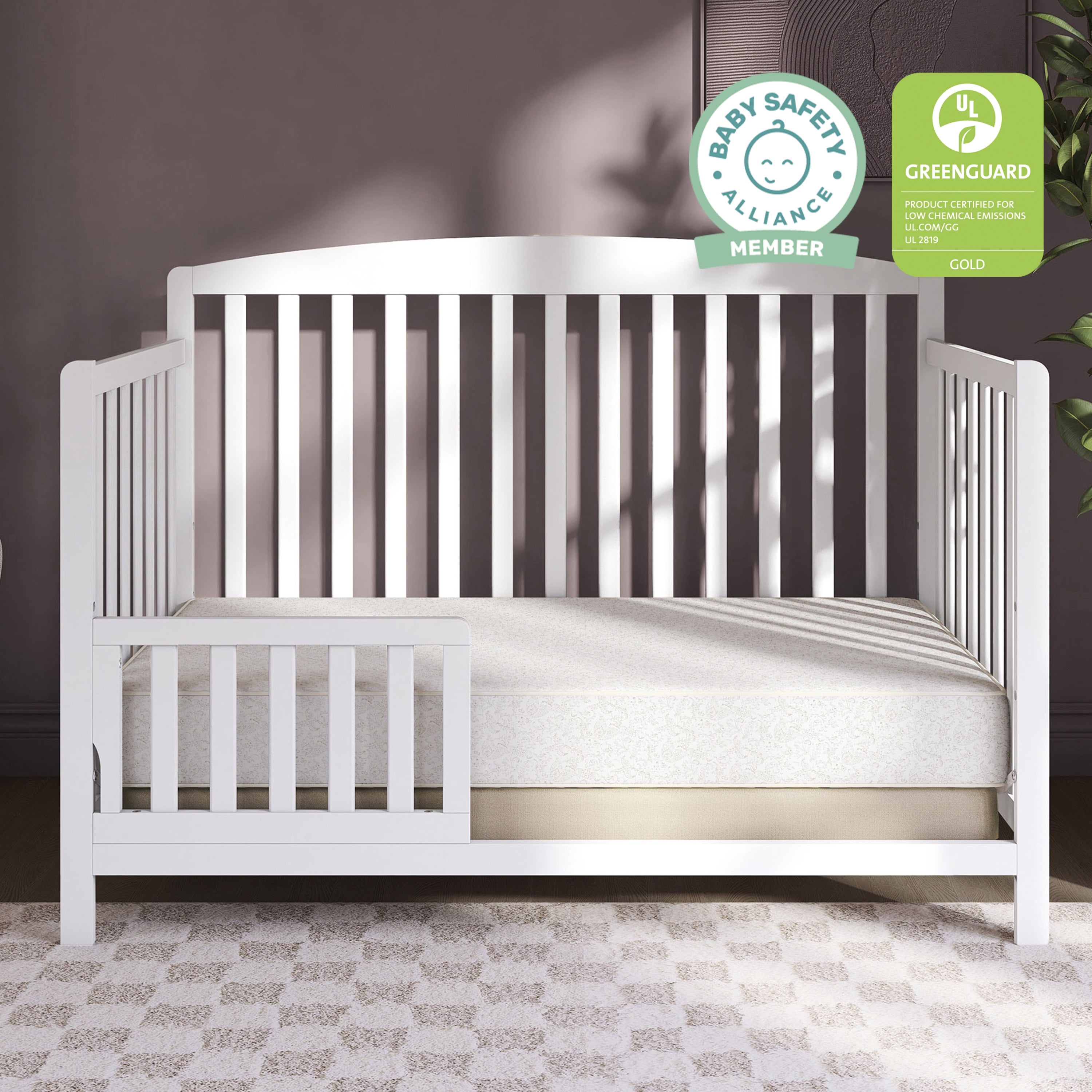 Dream On Me Snug Support Crib and Toddler Mattress, Paisley