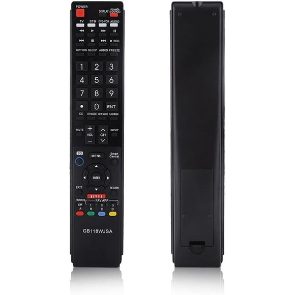 Uversal Télécommande Smart TV Télécommande de Remplacement pour Sharp LCD TV GB118WJ