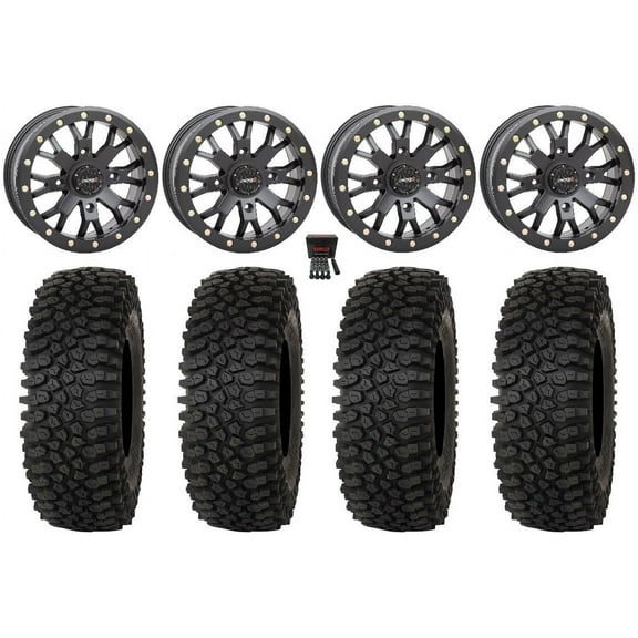 System 3 SB-4 15" Wheels Black (6 1/4 3) 37" Roctane STX Tires Can-Am Defender