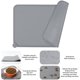 thumbnail image 5 of Estera de comida para perros y gatos: Mantel individual impermeable de silicona para cuenco de agua para mascotas, bandeja de goma para alimentación de mascotas, color gris Rojo Verde, 5 of 5