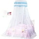 thumbnail image 1 of Sailing Cortina de cama con mosquitera de encaje blanco estilo princesa para cama de niños, 1 of 10