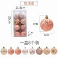 thumbnail image 2 of RBCKVXZ 2.36"/60mm Christmas Ball Ornaments (8 pcs) - Multi-Pattern Painted Christmas Tree Decorations with Hanging Loops Xmas Tree Balls Christmas Gift for Indoor and Outdoor Decor, 2 of 7