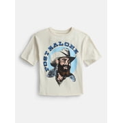 Post Malone Boy’s Retro Graphic Crewneck Tee with Short Sleeves, Sizes 4-18