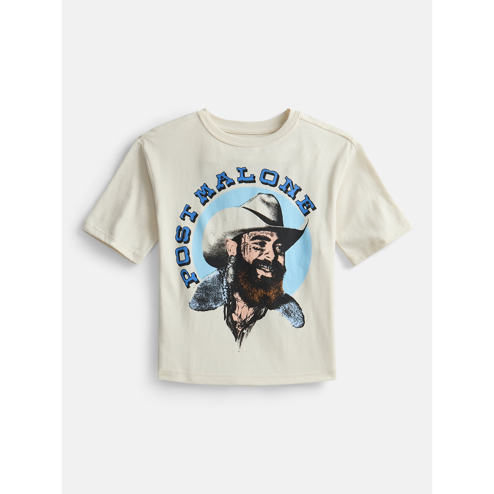 Post Malone Boy’s Retro Graphic Crewneck Tee with Short Sleeves, Sizes 4-18