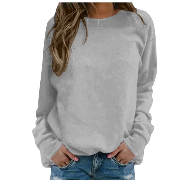 WEAIXIMIUNG Robe Chandail en Molleton Grande Taille pour Femmes Quotidien Maison Extérieur Entraînement Manches Longues Col Rond T-Shirt Haut Imprimé Chandail en Molleton Blouse de Rue Mode Urbaine