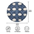 thumbnail image 3 of 15.4" Round Placemat Set of 4 Polyester Fabric Place Mats Non-Slip Dining Kitchen Table Mats for Kitchen Party Decor Watercolor White Pumpkins, 3 of 5