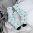 thumbnail image 5 of Hirioo Sea Turtle Pattern Adult Middle Tube Socks Breathable Sock Non-Pilling,Contrasting Color Design, 5 of 6