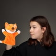 thumbnail image 4 of Toy de animal de peluche zorros de títeres jugando a la mano títere niños juguetón joyas interactivas juguete, 4 of 7