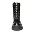 thumbnail image 2 of DREAM PAIRS Women's Faux Fur Mid Calf Riding Fashion Comfort Winter Boots(Black/WHITE/BROWN) DMB215 BLACK Size 8, 2 of 5