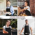 thumbnail image 4 of 2 Pack Adjustable Bib Apron with 2 Pockets Waterdrop Resistant Cooking Kitchen Apron for Men, Women with Long Ties, 4 of 5
