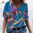 thumbnail image 1 of Camiseta de manga corta estilo Harajuku de Disney para mujer, ropa Sexy con estampado de la sirena Ariel para fiesta, Y2K, 2023, 1 of 4