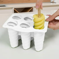 6-in-1 Ice Cream Mold Set with Lid, Homemade Popsicle Maker, Food-Grade Silicone, 75ml Capacity, 6-Piece Kit for DIY Frozen Treats