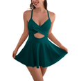 thumbnail image 2 of GZWYHT One Piece Swimsuit Women Swim Suits for Women 2025 Women's Totanchini Skirt Swimsuit With Breast Pad Bathing Suit for Women Bikini Sets for Women Green L, 2 of 7