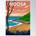 thumbnail image 2 of Noosa National Park Australia Minimal Travel Poster Poster Wall Art, Modern Wall Decor For Living Room Bedroom, 8x12 UNFRAMED, 2 of 3