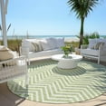 thumbnail image 6 of Addison Rugs Chantille Indoor/Outdoor Transitional Chevron Aloe Washable Round Rug, 8' x 8', 6 of 6