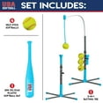 thumbnail image 2 of Franklin Sports Grow with Me Kids Teeball + Softball Batting Tee, Blue/Grey, 2 of 9