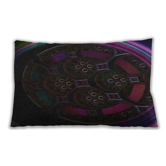 Ahgly Company Outdoor Rectangular Patterned Lumbar Throw Pillow, 13 inch by 19 inch