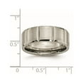 thumbnail image 6 of Chisel Titanium Satin and Polished 8mm Grooved Band, 6 of 7