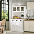 thumbnail image 2 of Joywind Freestanding Kitchen Hutch with Charging Station, Storage Drawers, and Adjustable Shelves - Perfect Pantry Cabinet, 71.2 in(White), 2 of 6