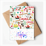 china panda Welcome Back Greeting Cards Envelopes Blank
