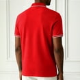 thumbnail image 5 of JULMCOMO Polo Shirts for Men Contrast Trim Collared Short Sleeve Summer Golf Shirts Slim Fit Comfy Soft Business Casual Men Clothing Red M, 5 of 5