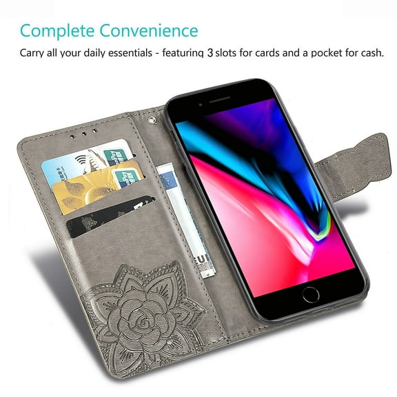 Google Pixel 6 Case, Google Pixel 6 Wallet Folio Case Magnetic Closure RFID Blocking Card Slots Kickstand Shockproof Absorption Double Protection Case for Google Pixel 6,Black